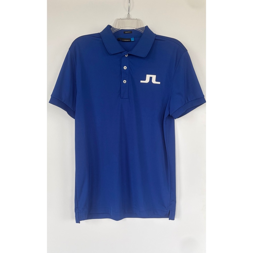 J.Lindeberg Mens Big Bridge TX Jersey Polo Shirt Blue Regular Fit‎ MG536885610 M